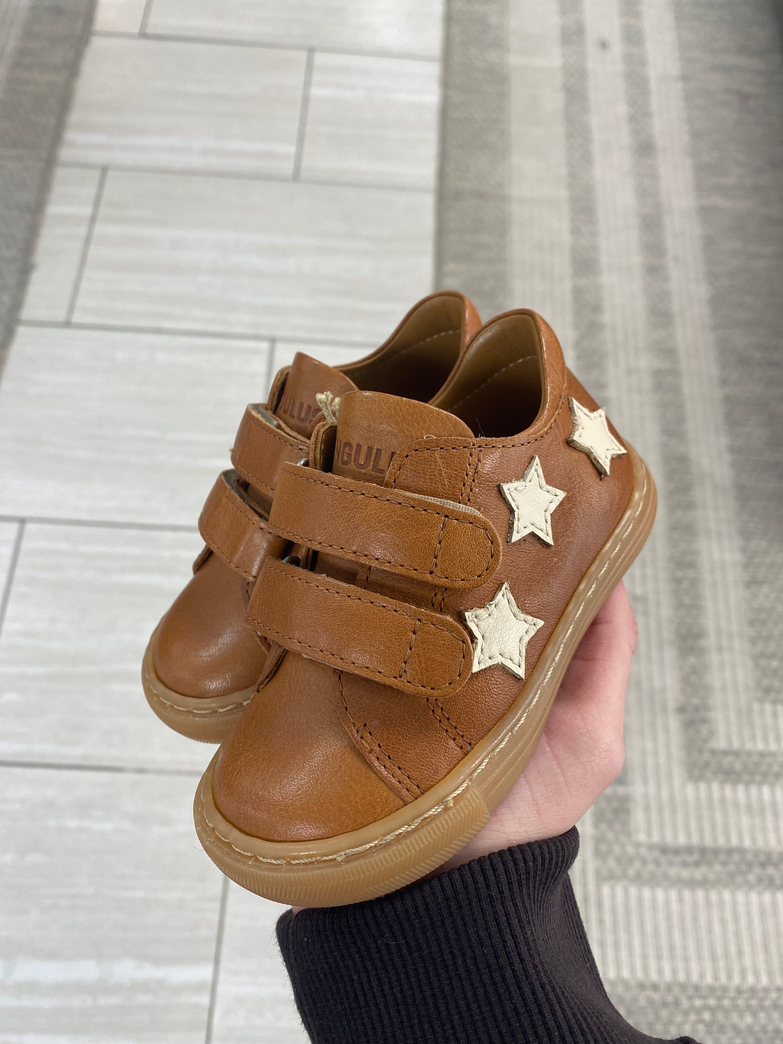 Angulus Cognac Star Baby Sneaker-Tassel Children Shoes