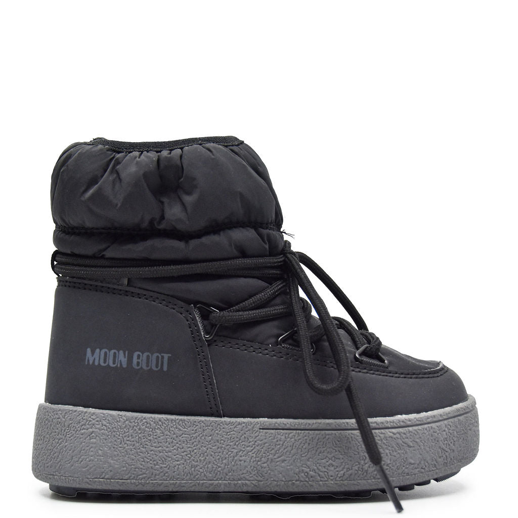 Moon Boot Black Polar-Tassel Children Shoes