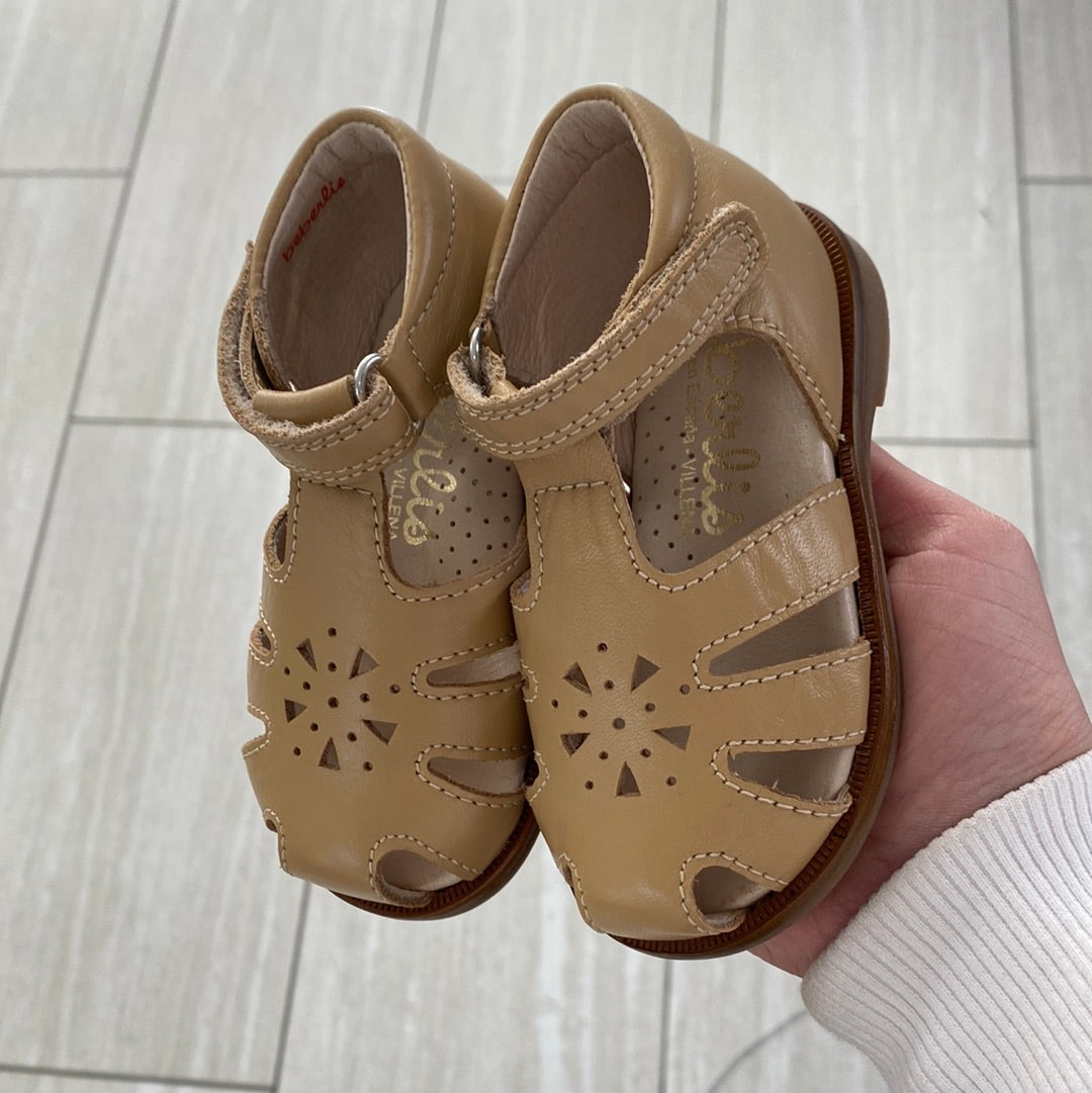 Beberlis Latte Perforated Closed Toe Baby Sandal-Tassel Children Shoes