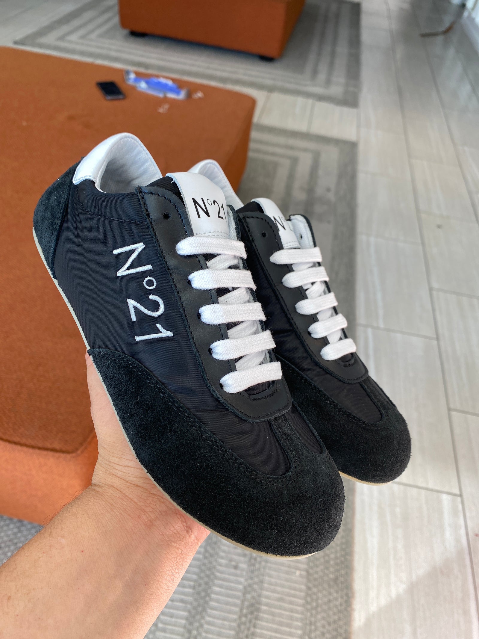 N°21 Black Nylon Logo Sneaker