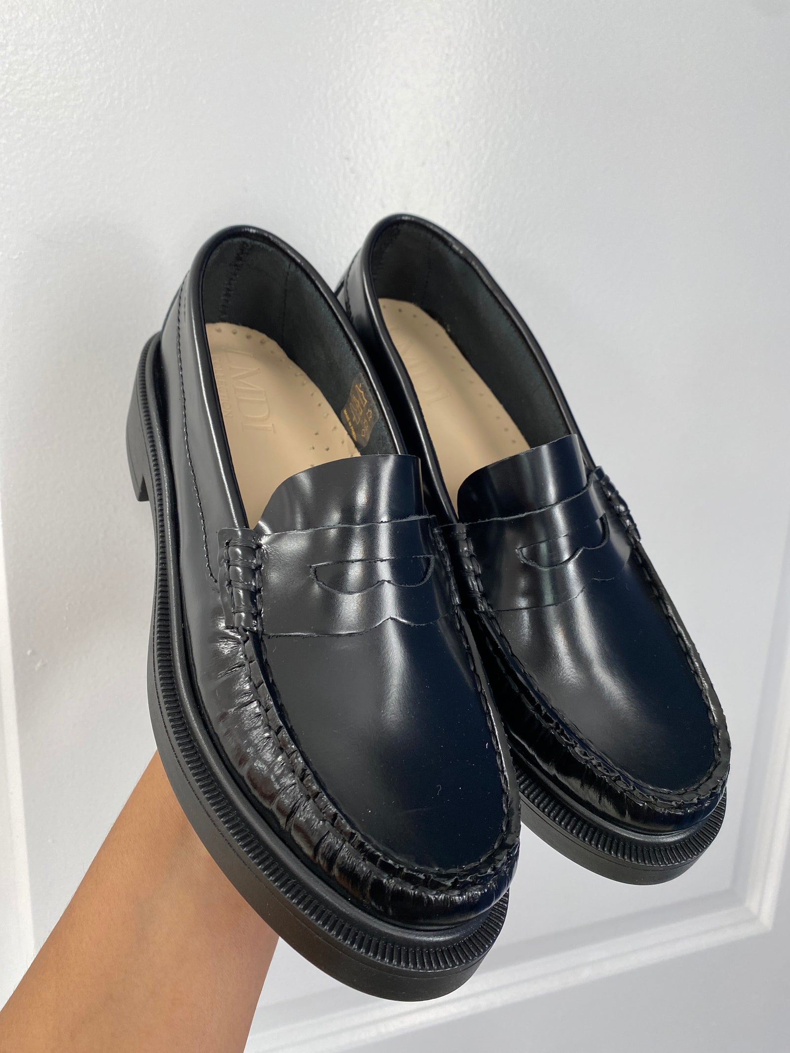 LMDI Black Florentic Chunky Penny Loafer-Tassel Children Shoes