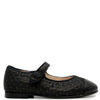 Beberlis Black and Gold Dot Captoe Mary Jane-Tassel Children Shoes