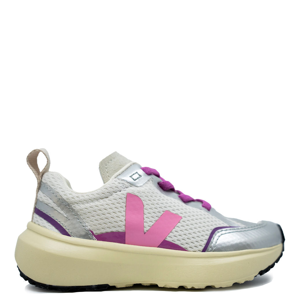 Veja Malibu Silver Elastic Sneaker-Tassel Children Shoes