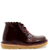 Petit Nord Burgundy Patent Scalloped Baby Boot-Tassel Children Shoes