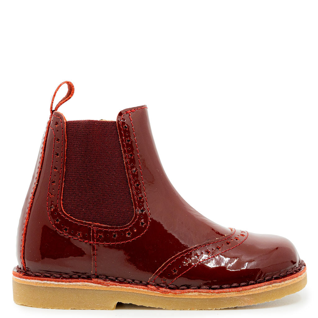 Petit Nord Cherry Patent Bootie-Tassel Children Shoes