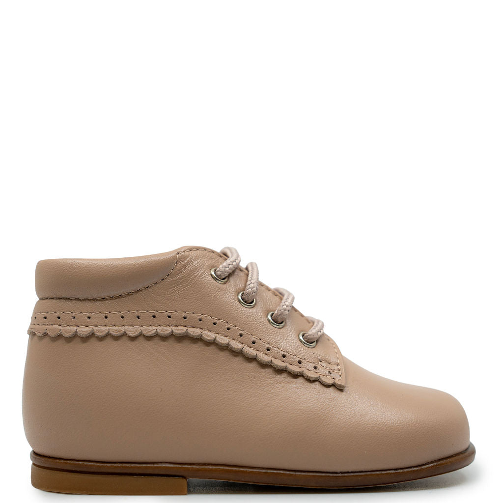 Beberlis Old Rose Scalloped Baby Shoe-Tassel Children Shoes