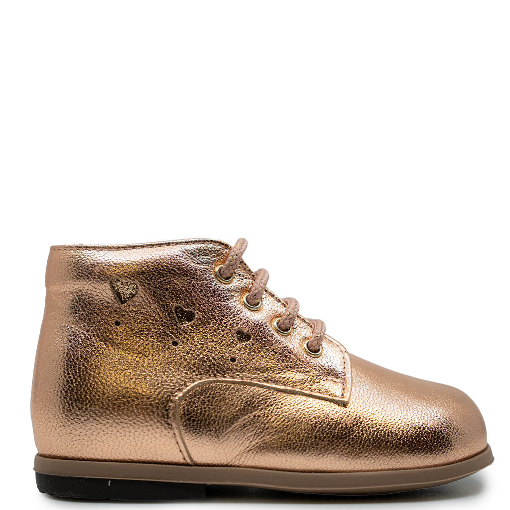 Beberlis Rose Gold Heart Baby Bootie-Tassel Children Shoes