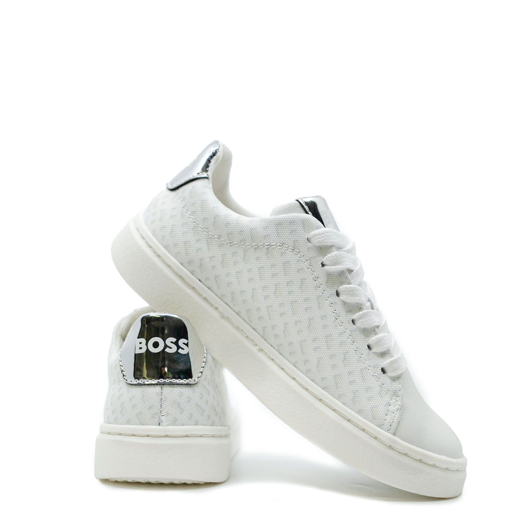 Hugo Boss White Branded Sneaker-Tassel Children Shoes