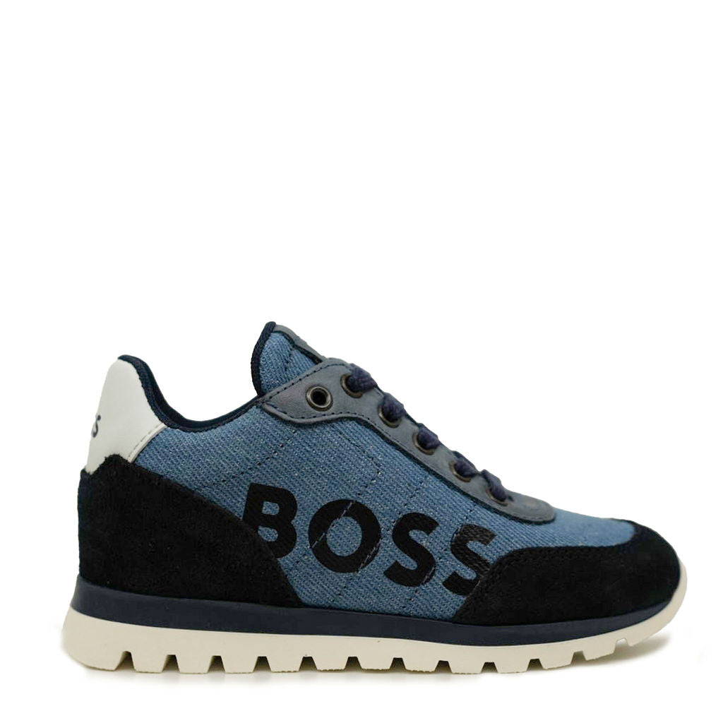Hugo Boss Denim Logo Sneaker-Tassel Children Shoes