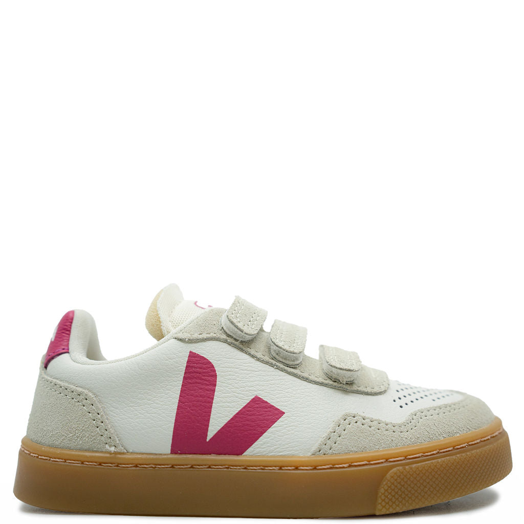 Veja White Mia Velcro Sneaker-Tassel Children Shoes