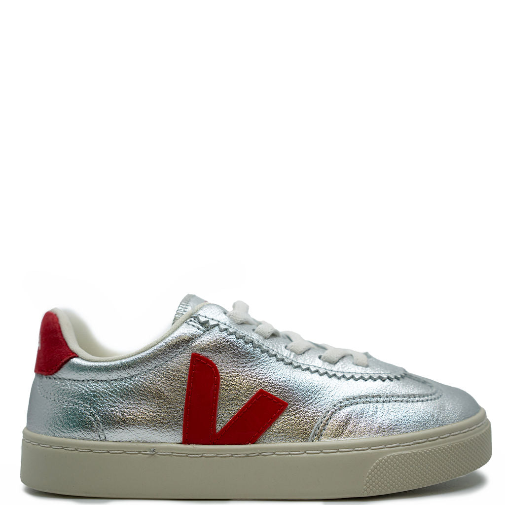 Veja Silver Pekin Elastic Sneaker-Tassel Children Shoes