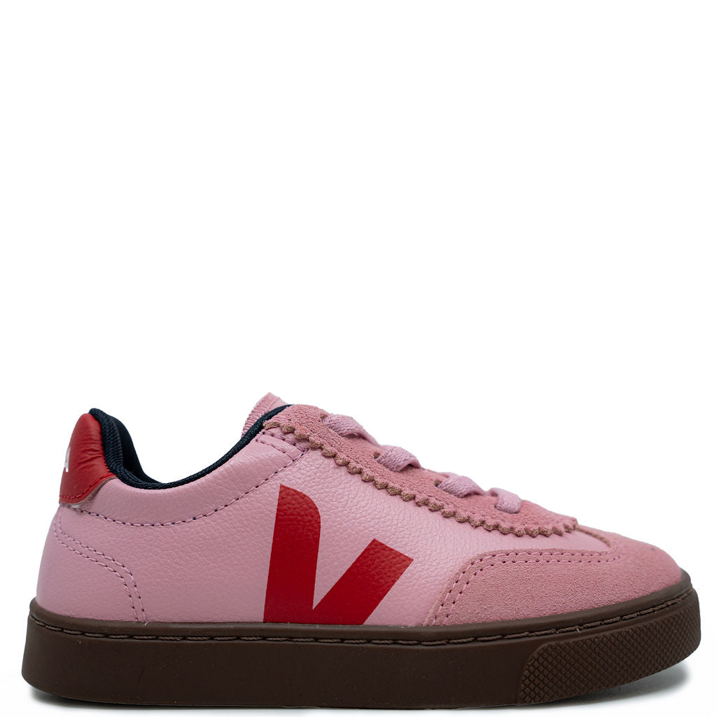Veja Pink Pekin Bark Elastic Sneaker-Tassel Children Shoes