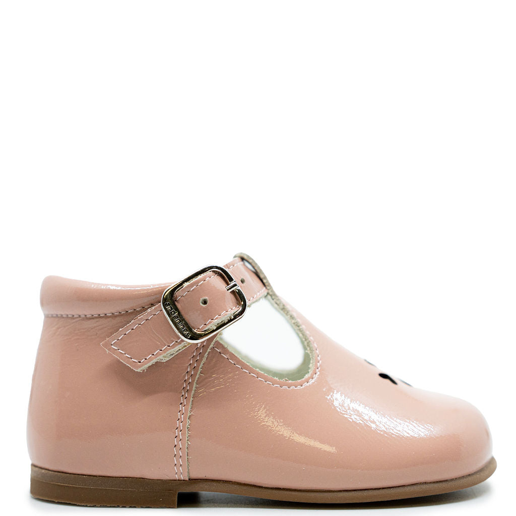 Andanines Rose Patent Heart Baby Shoe-Tassel Children Shoes