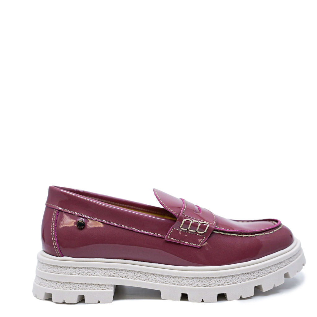 Confetti Fuchsia Patent Penny Loafer-Tassel Children Shoes