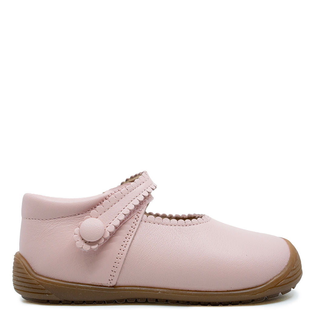 Papanatas Pink Soft Scalloped Baby Shoe-Tassel Children Shoes