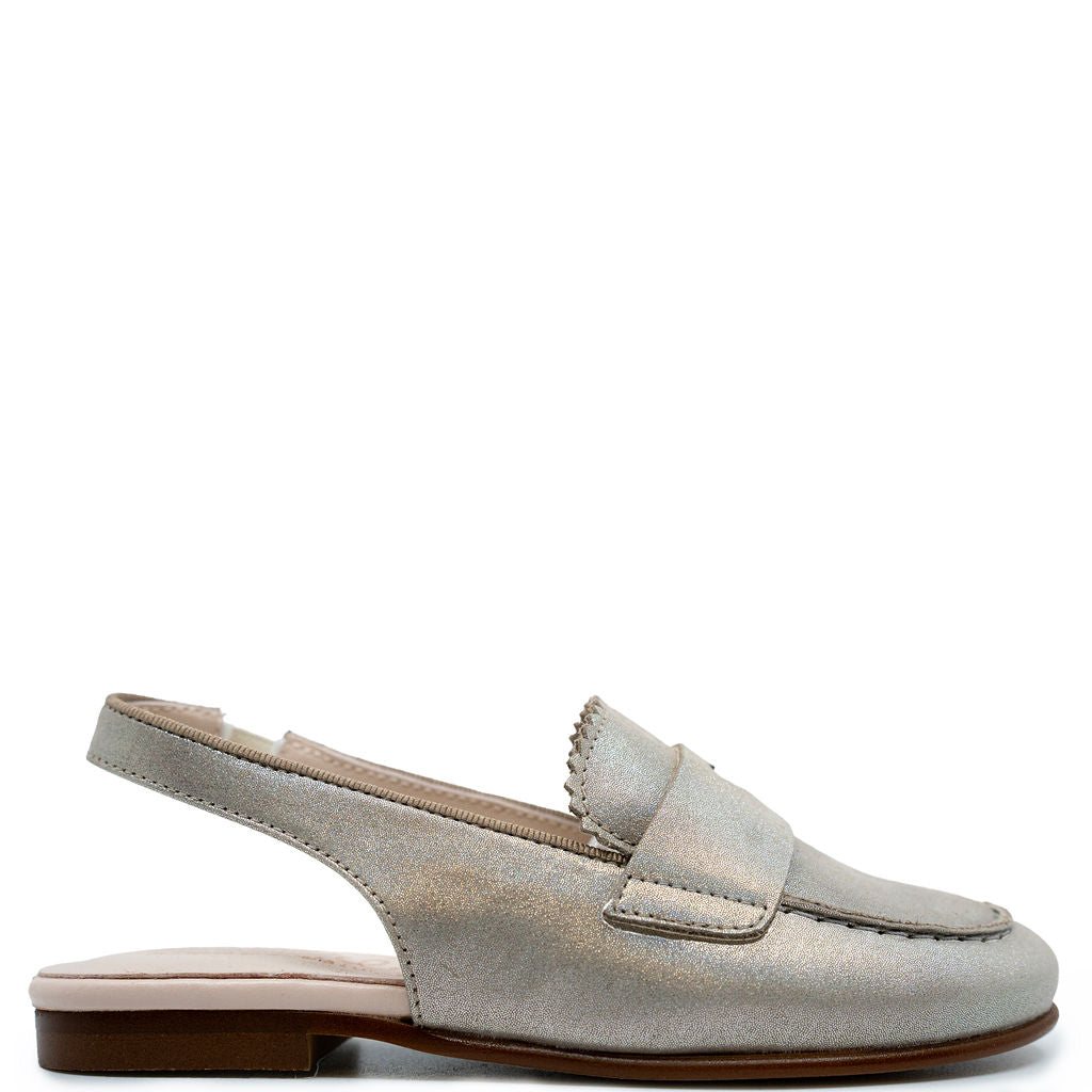 Beberlis Iridescent Heart Slingback-Tassel Children Shoes