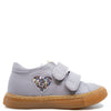 Angulus Lilac Heart Velcro Baby Sneaker-Tassel Children Shoes