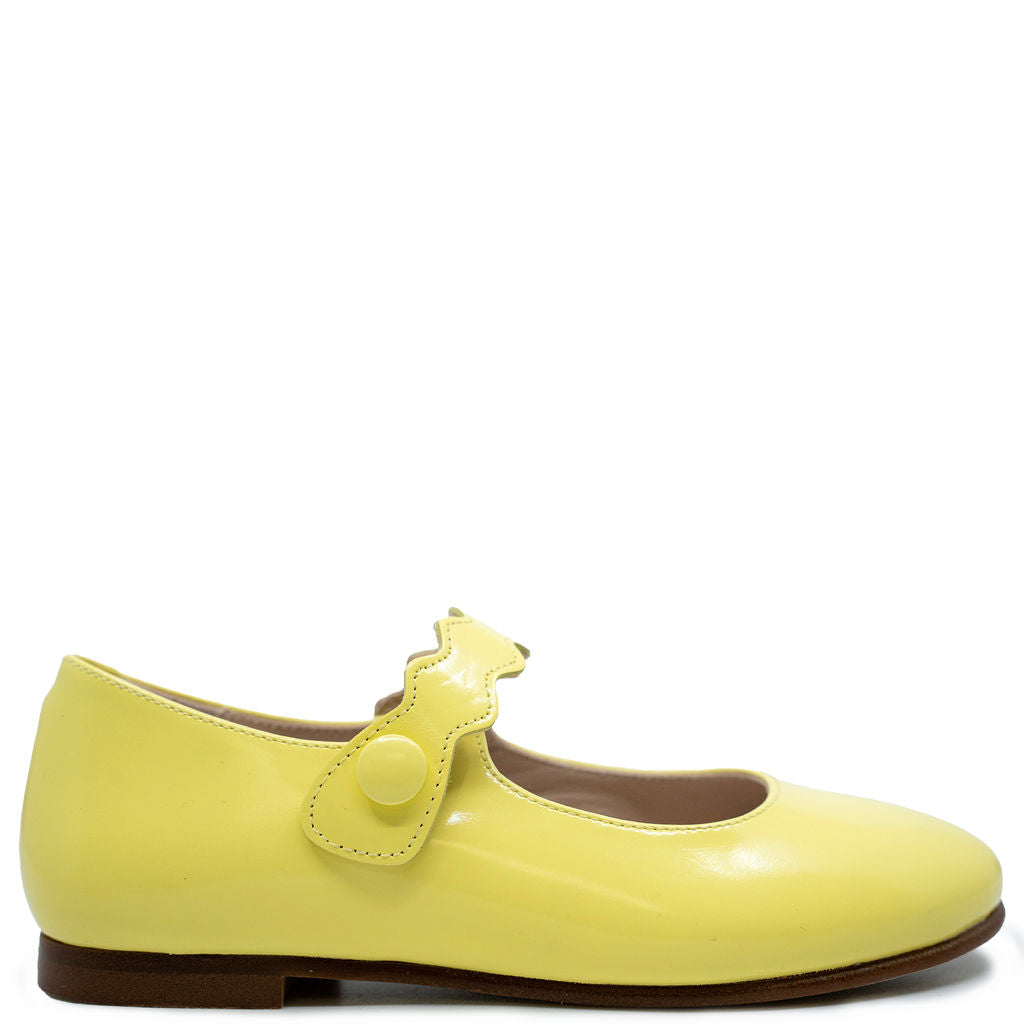 Beberlis Sunshine Scalloped Mary Jane-Tassel Children Shoes