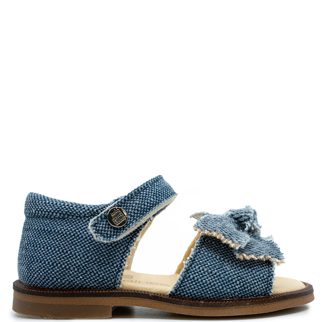 Andanines Denim Bow Sandal-Tassel Children Shoes