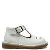 Blublonc White Perforated T-strap Baby Shoe-Tassel Children Shoes