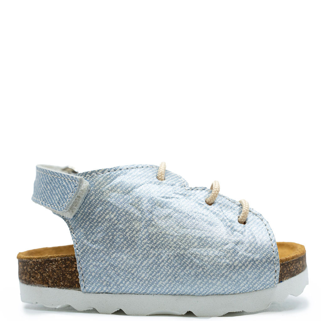 BluBlonc Blue Denim Lace Baby Sandal-Tassel Children Shoes