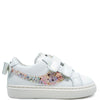 Beberlis White Floral Velcro Sneaker-Tassel Children Shoes