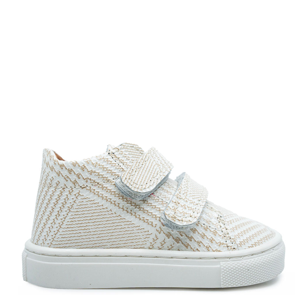 Atlanta Mocassin Beige Velcro Baby Sneaker-Tassel Children Shoes