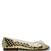 Beberlis Gold Basket Flat-Tassel Children Shoes