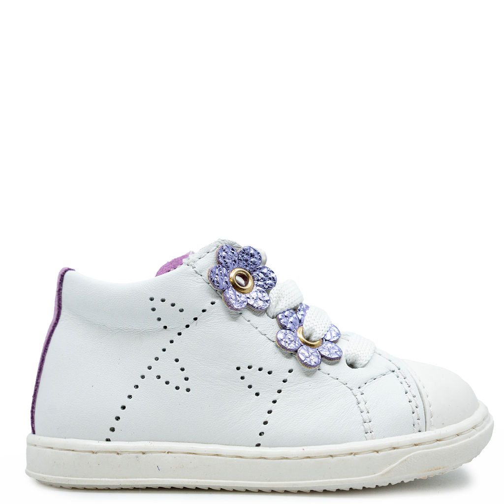 Beberlis White Daisy Baby Sneaker-Tassel Children Shoes