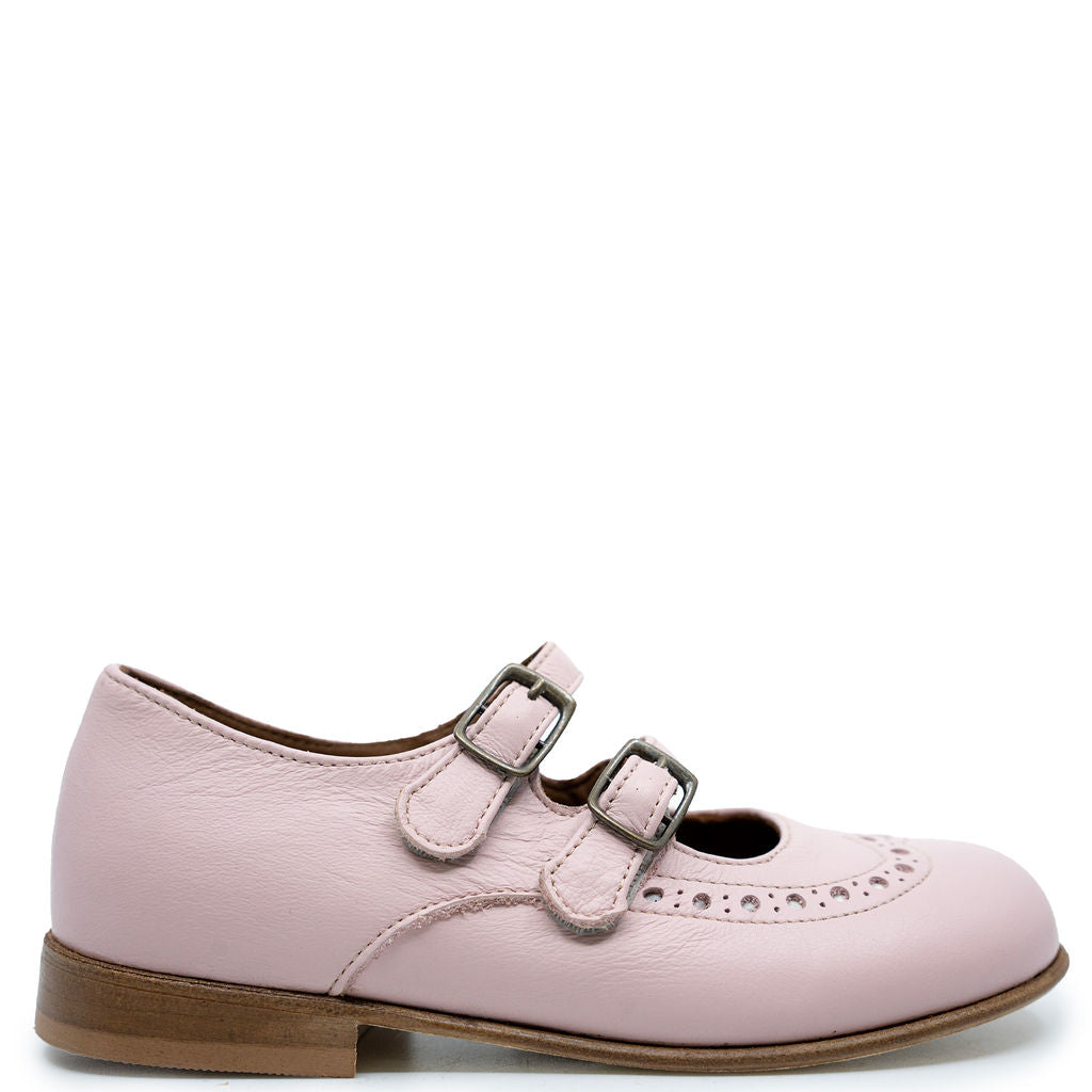 Pepe Rose Wingtip Double Strap Mary Jane-Tassel Children Shoes