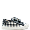 Pepe Black and White Plaid Velcro Sneaker-Tassel Children Shoes