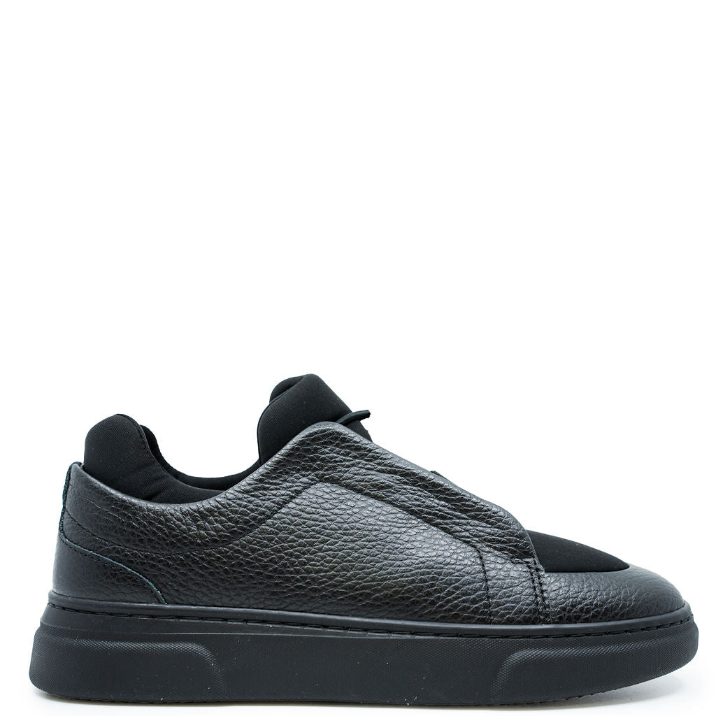 Porte Black Elastic Sneaker-Tassel Children Shoes