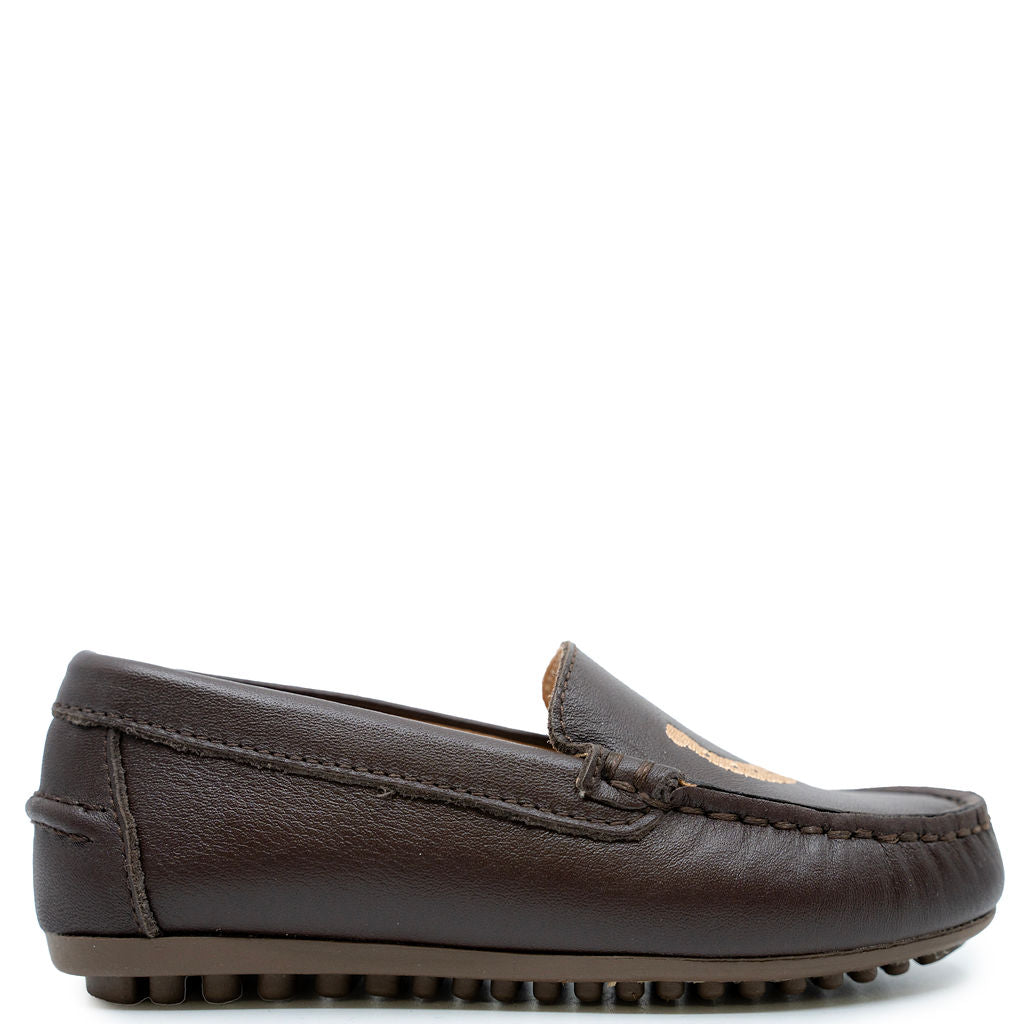 LMDI Brown Horseshoe Loafer-Tassel Children Shoes