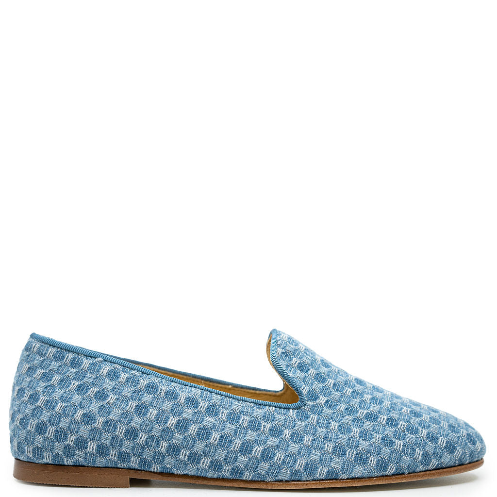 Spain+Co Denim Smoking Loafer-Tassel Children Shoes