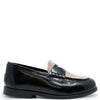 LMDI Black and Rose Knit Heart Loafer-Tassel Children Shoes