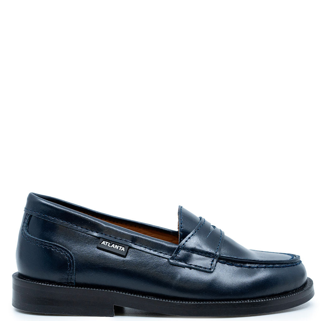 Atlanta Mocassin Navy Antik Penny Loafer-Tassel Children Shoes