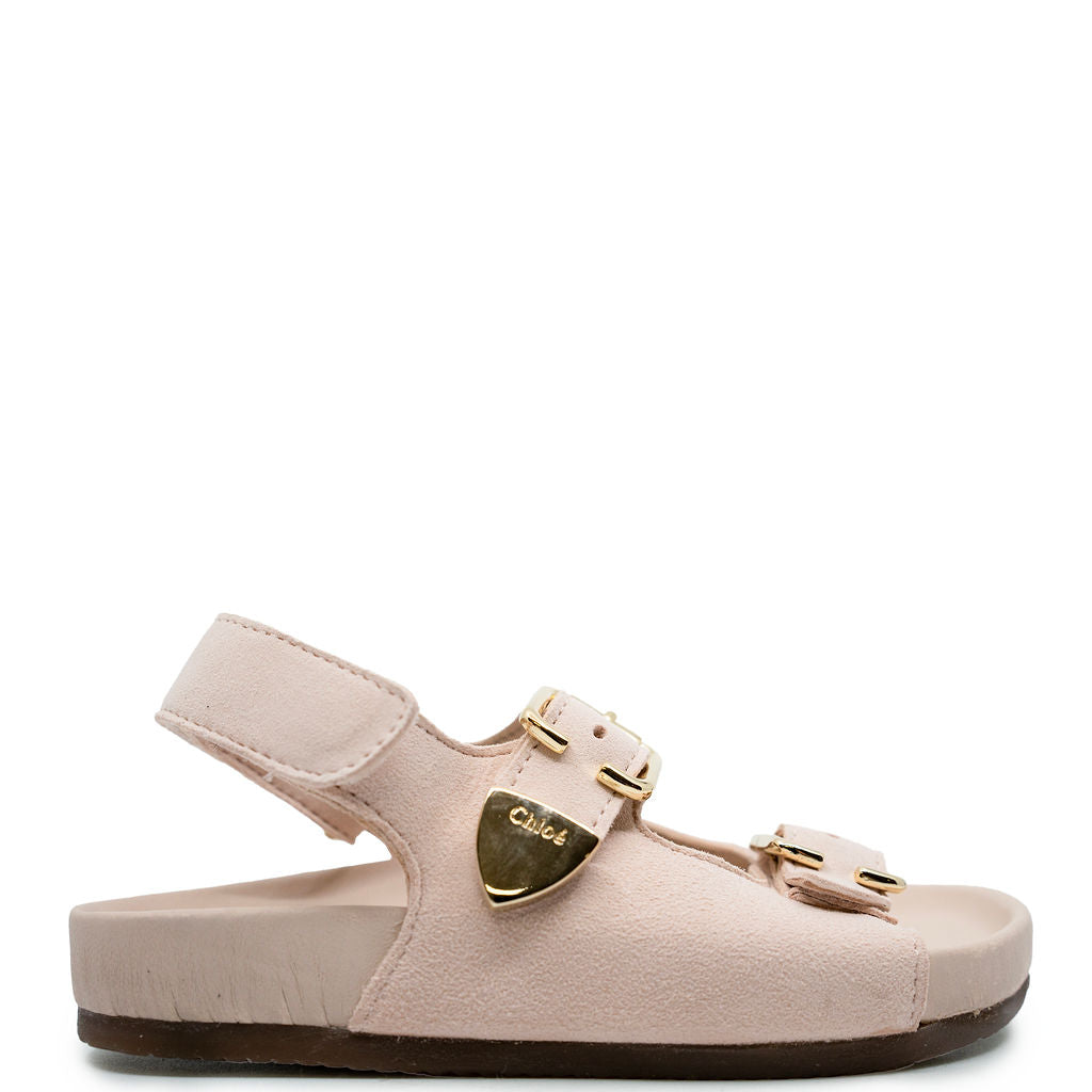 Chloe Pink Velcro Sandal-Tassel Children Shoes