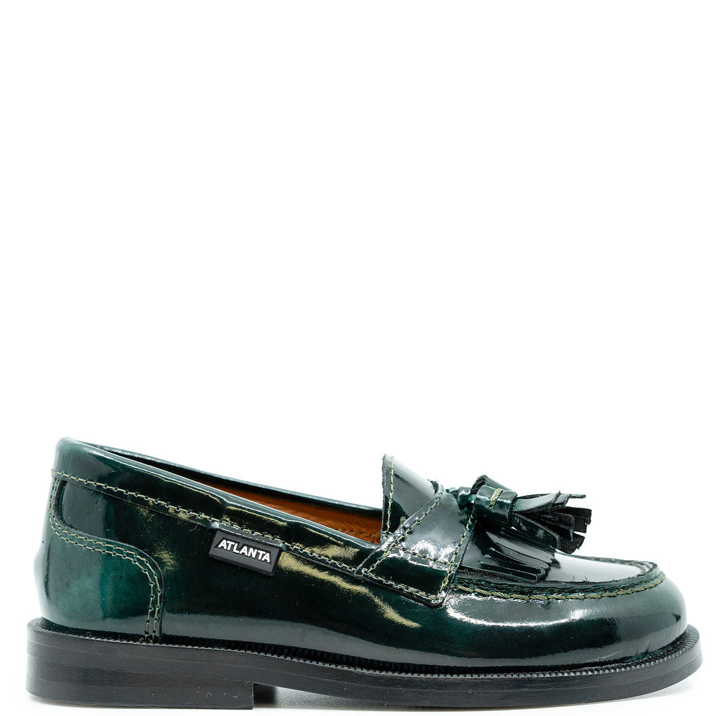 Atlanta Mocassin Hunter Patent Fringe Loafer-Tassel Children Shoes