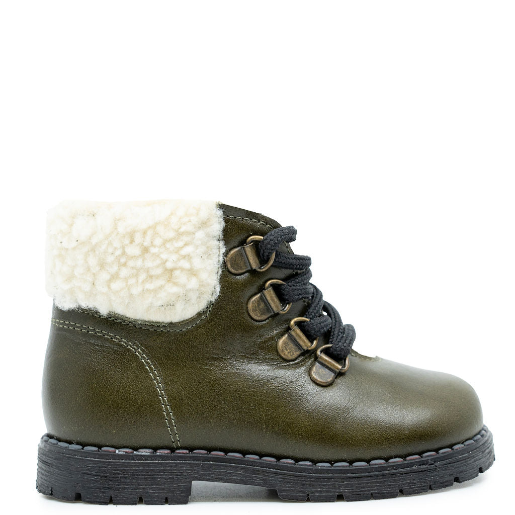 LMDI Olive Fur Baby Boot-Tassel Children Shoes