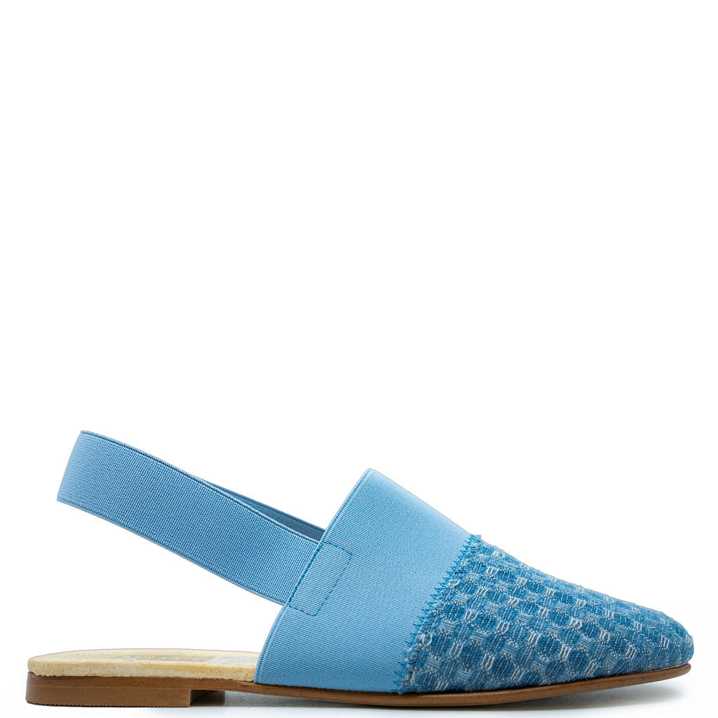 Spain+Co Jean Quilted Elastic Mule-Tassel Children Shoes