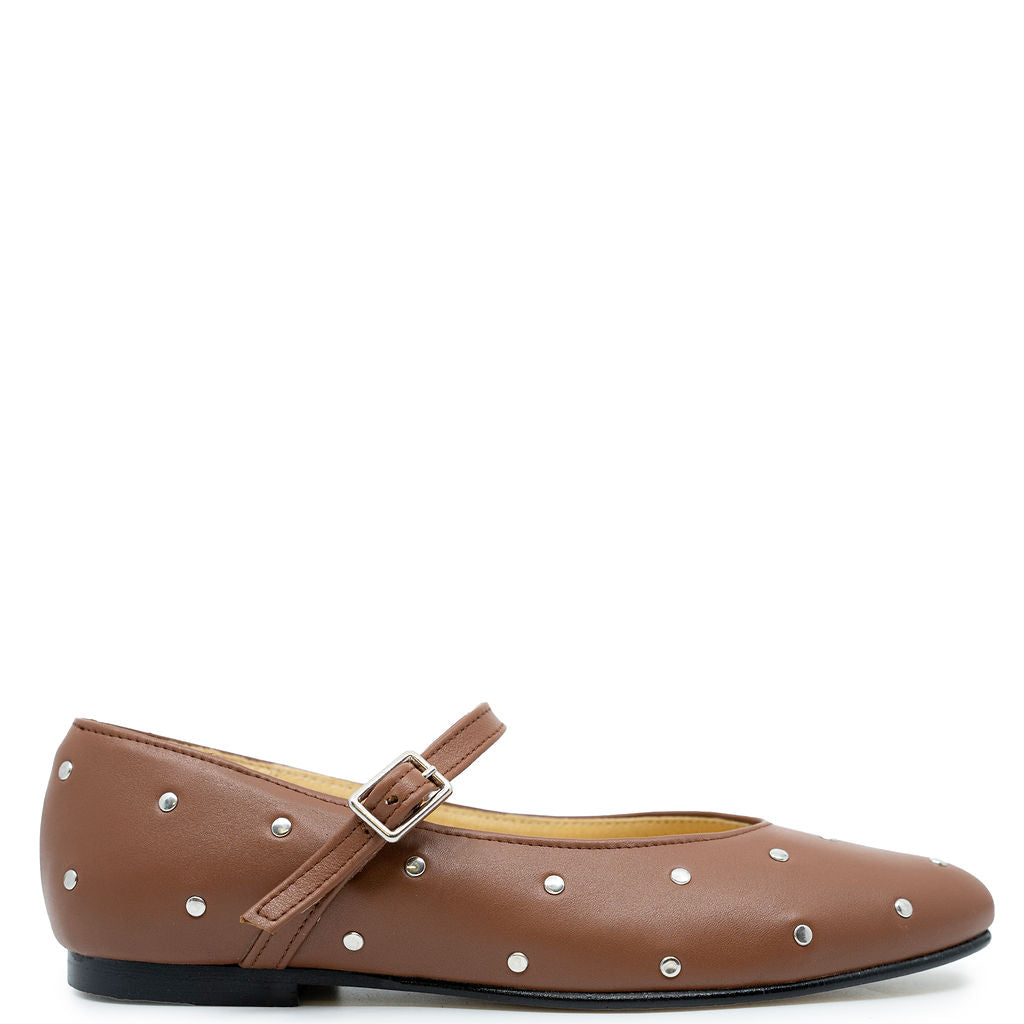 Spain+Co Luggage Stud Strap Flat-Tassel Children Shoes