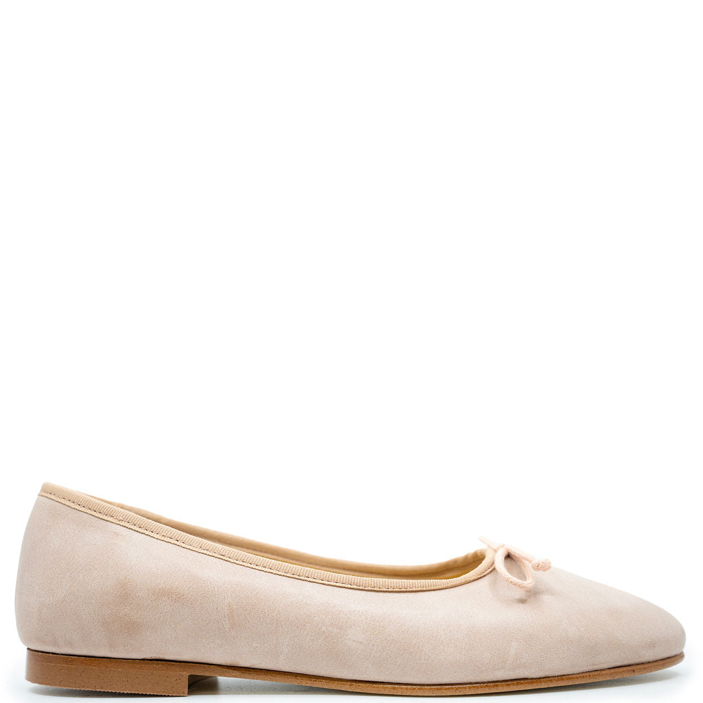 Spain+Co Clay Leather Bow Flat-Tassel Children Shoes