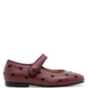 Spain+Co Wine and Black Heart Mary Jane-Tassel Children Shoes