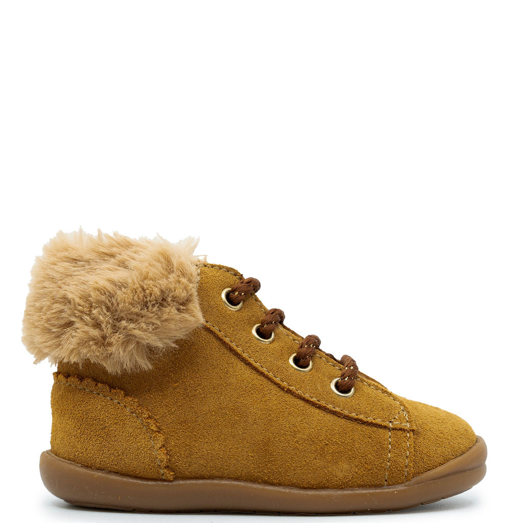 Beberlis Camel Fur Baby Bootie-Tassel Children Shoes