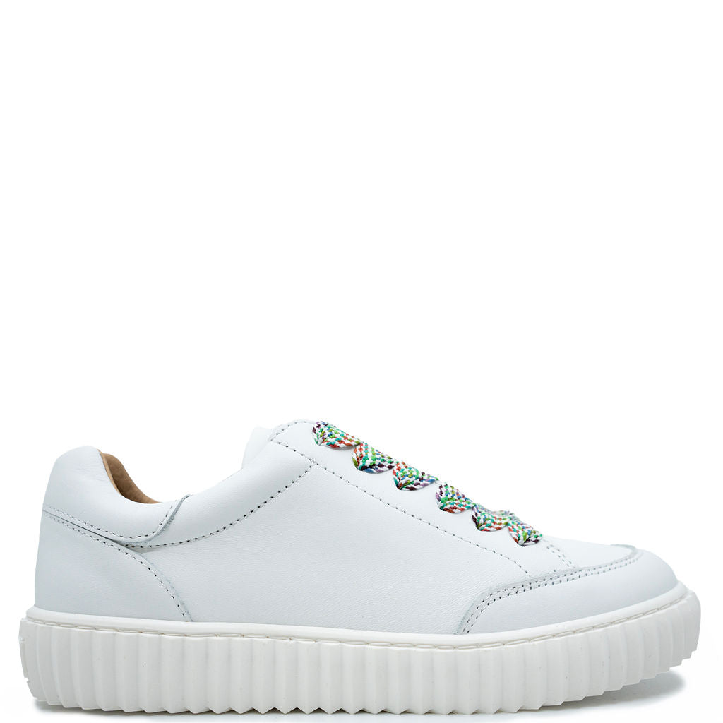 Porte White Rainbow Sneaker-Tassel Children Shoes