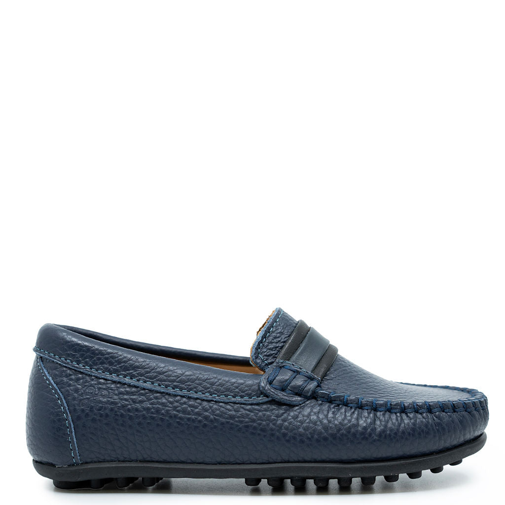 Porte Navy Black Penny Loafer-Tassel Children Shoes
