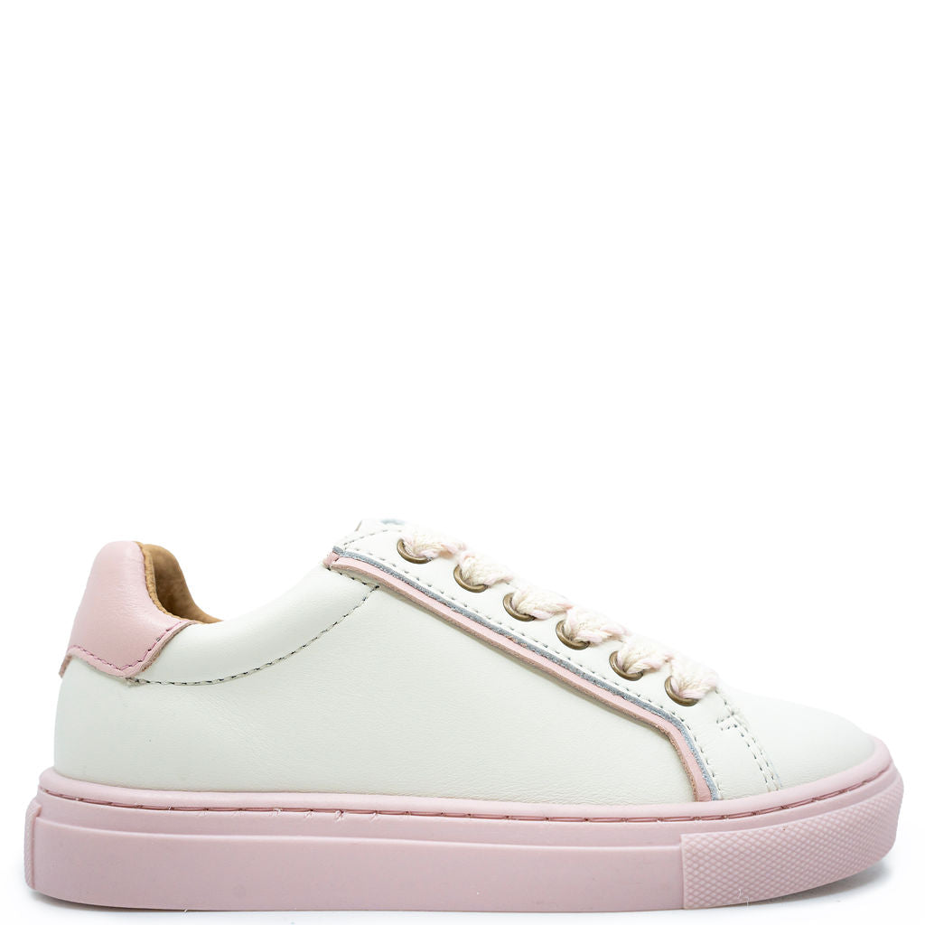 Porte Pink and White Sneaker-Tassel Children Shoes