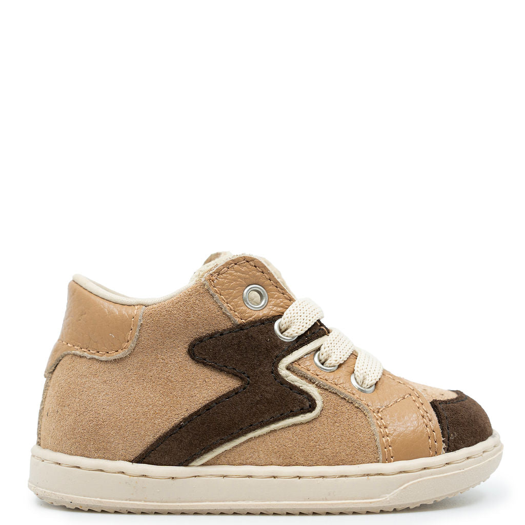 Beberlis Tan Zipper Baby Sneaker-Tassel Children Shoes