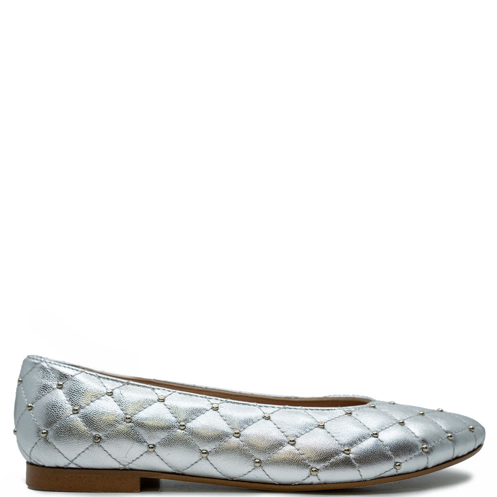 Papanatas Silver Stud Flat-Tassel Children Shoes