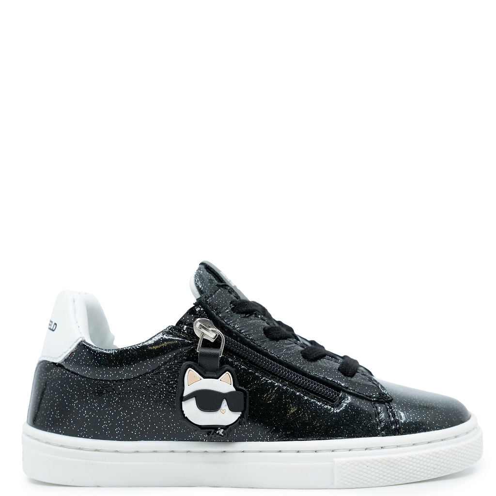 Karl Lagerfeld Black Cat Sneaker-Tassel Children Shoes